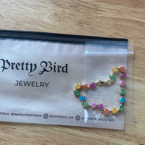 Pretty Bird Multicolor Heart Gem Bracelet - Picture 11 of 11